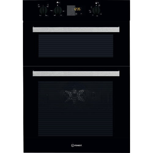 Indesit IDD 6340 BL - Black Built in Electric Double Oven - A energy