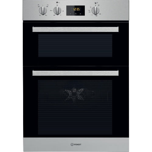 Indesit IDD 6340 IX - Stainless steel Built in Electric Double Oven - A energy - Display