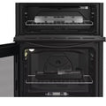 Indesit IDG6GB- Black 60cm Gas Double Cooker - A+ Energy Rating