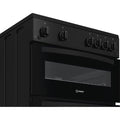 Indesit IDG6GB- Black 60cm Gas Double Cooker - A+ Energy Rating - Display