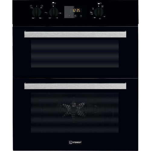 Indesit IDU 6340 BL - Black Built under Electric Double Oven - B/B energy