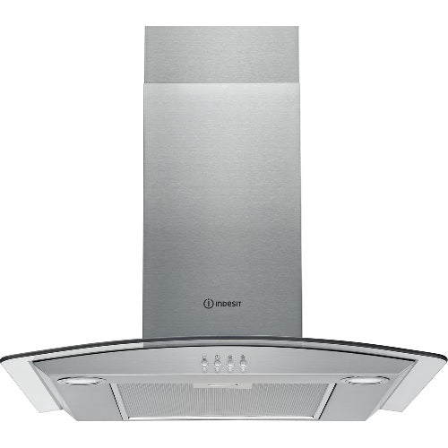 Indesit IHGC 6.5 LM X - Stainless steel Chimney Extractor Hood - D energy