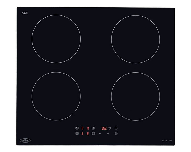Belling IHT6013 BLK 444410125 - Black 4 Zone Electric Hob - Display