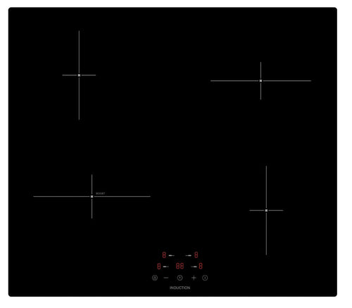 Statesman IHZ460 - Black 4 Zone Induction Hob