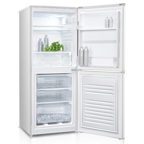 Iceking IK5558EW - White Freestanding Manual Defrost Fridge Freezer - E energy