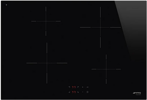 Smeg SI2741D - Black 80cm 4 Zone Induction Hob - Touch Controls - 9 Power Levels