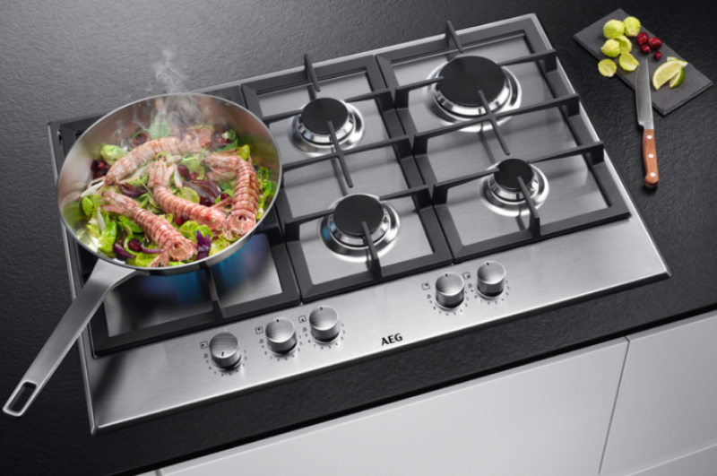 AEG HGB75500SM - Stainless steel 5 Zone Gas Hob