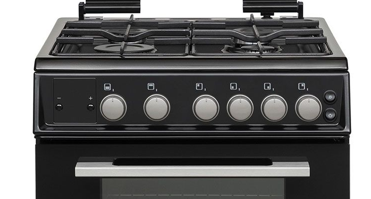 Montpellier MDOG50LK - Black 4 Zone Gas Cooker - Catalytic cleaning - A/A+ energy