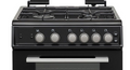 Montpellier MDOG50LK - Black 4 Zone Gas Cooker - Catalytic cleaning - A/A+ energy - Display