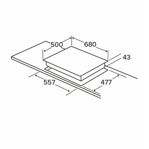 CDA HG7351SS - Stainless steel 5 Zone Gas Hob