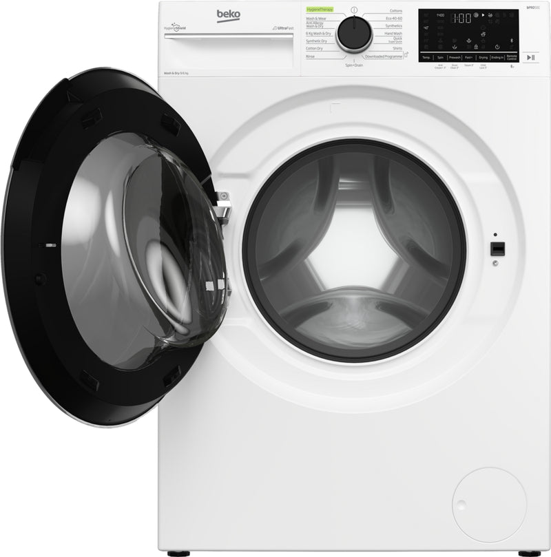 Beko B3D59644UW Freestanding White Washer Dryer 9kg/6Kg - D Rated