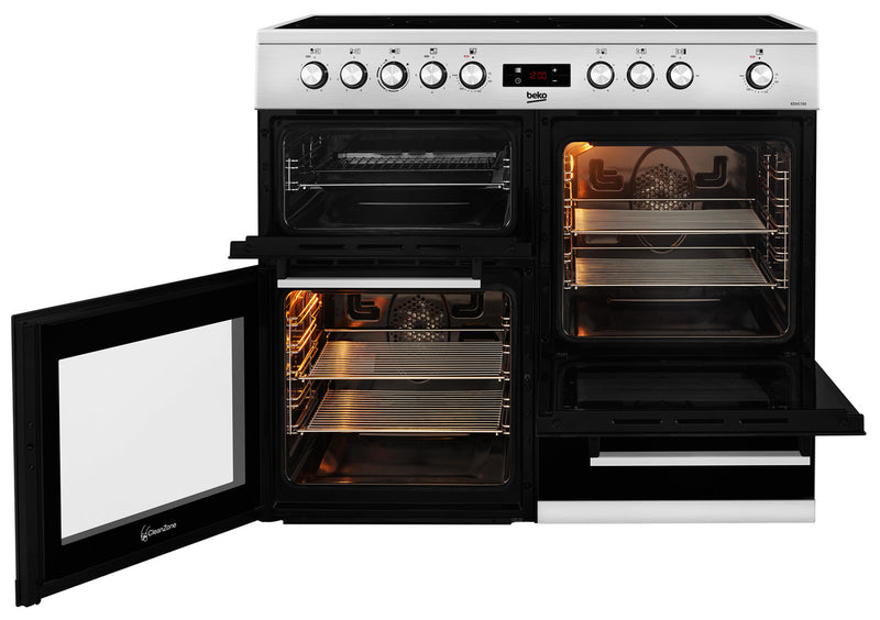 Beko KDVC100X - Stainless steel 5 Zone Electric Cooker - A energy