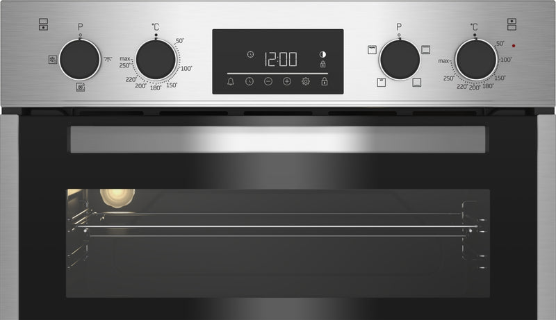 Beko BBDF26300X - Stainless steel Built in Electric Double Oven - Steam Assisted cleaning - A energy