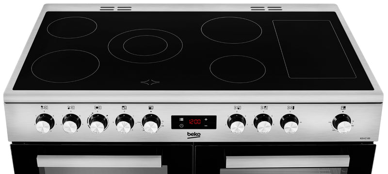 Beko KDVC100X - Stainless steel 5 Zone Electric Cooker - A energy