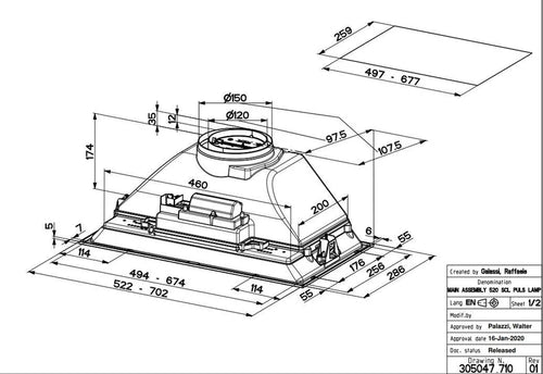 Faber INCA-SMART-C-52 - Grey 50cm Canopy Hood - C Energy Rated