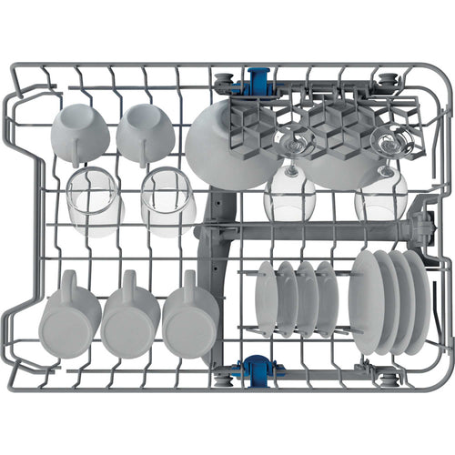 Upper rack loading arrangement of Indesit IN2IE10CS80UK dishwasher