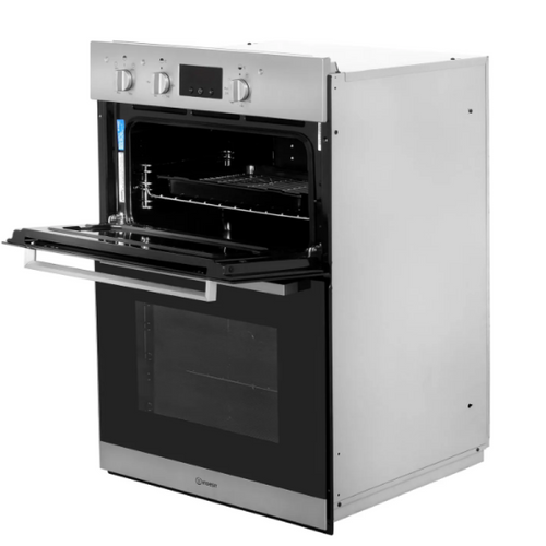Indesit IDD 6340 IX - Stainless steel Built in Electric Double Oven - A energy - Display