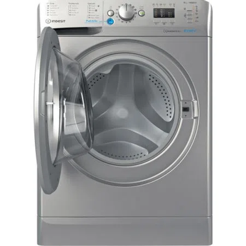 Indesit BWA 81485X S UK N - Silver Freestanding 8KG Washing Machine - 1400 RPM - B energy