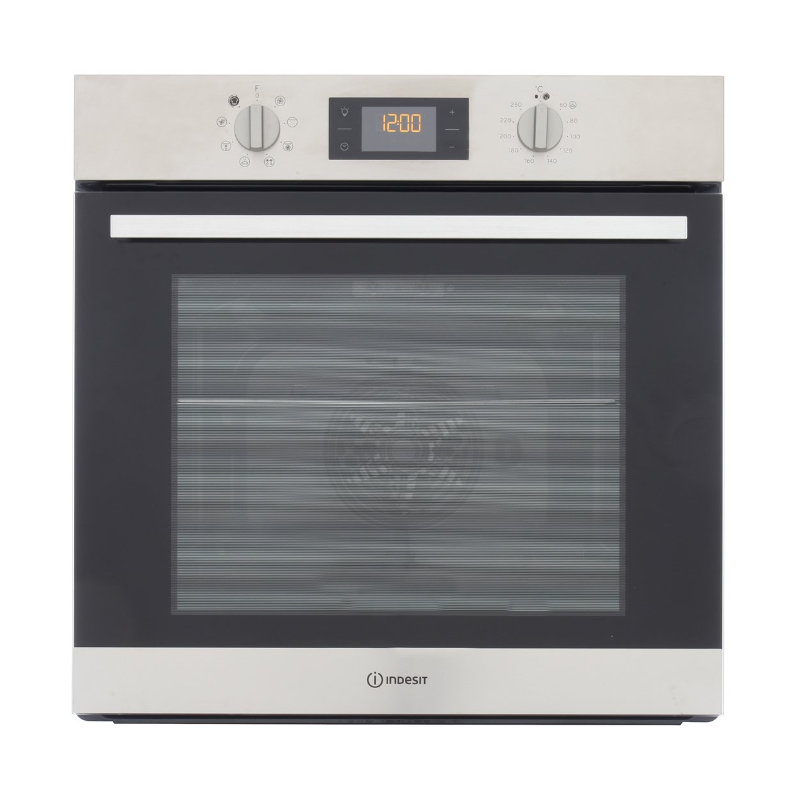 Indesit IFW 6340 IX UK - Stainless steel Built in Electric Single Oven - A energy