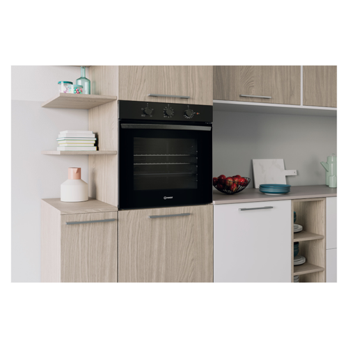 Indesit IO 232H B UK - Black Single Oven - 71L - A Energy