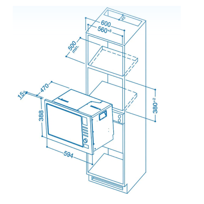 Indesit MWI 222.1 X UK - Stainless steel