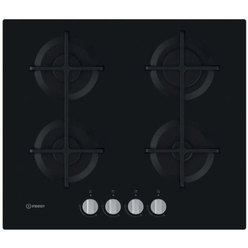 Indesit ING 61T/BK UK - Black 4 Zone Gas Hob