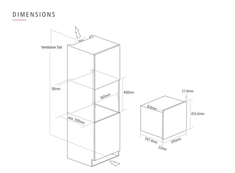 Caple CMS260SS - Built in Electric Microwave