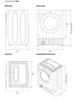 Candy CBW 49D1W4J-80 - White 9KG Integrated Washing Machine - 1400RPM - B Energy