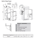 Fridgemaster MBC55224FE - White Integrated Fridge Freezer - 50/50 Split - E Rated