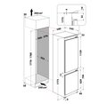 Indesit KINH 1271 B4UK 178cm 70/30 Integrated Frost Free Fridge Freezer with Sliding Door Hinge - White - E Rated