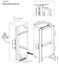 Hotpoint HPKH1262B4UK No Frost Integrated Fridge Freezer, Sliding Hinge, 50/50, E Rated