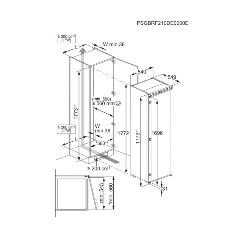 AEG TK7DS181ES - Fully Integrated Fridge - E energy