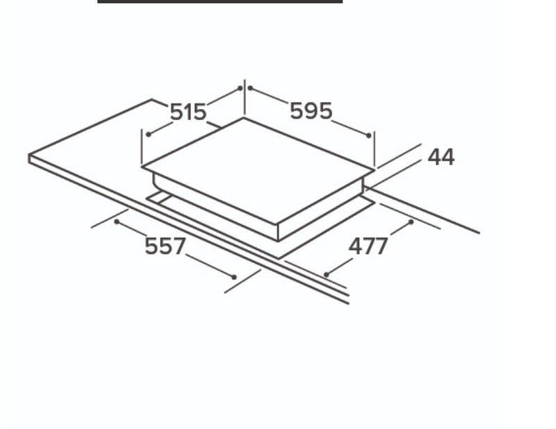 CDA HVG621BL - Black 4 Zone Gas Hob