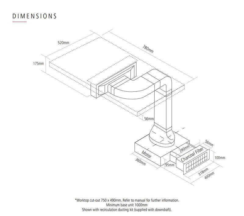 Caple DD780BK - Black 4 Zone Venting Hob - A+ energy