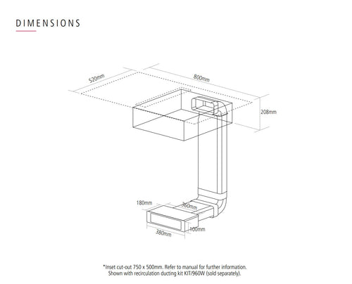 Caple PLASDD810BK - Black Glass Plasma Induction Hob with Downdraft - 80cm - A+ Energy