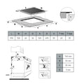 Cata CATINDE60HF - Black Glass 60cm Induction Hob - 4 Cooking Zones - Flex Zone