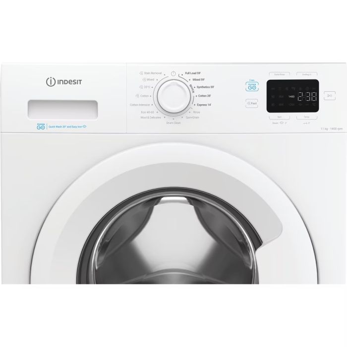 Indesit IP 1146 PUSH&GO UK - White 11KG Washing Machine - 1400 RPM - A energy