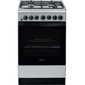 Indesit IS5G4PHSS/UK - Stainless steel 4 Zone Dual Fuel Cooker - A energy