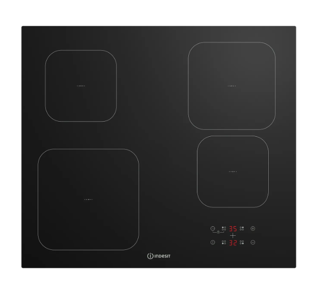 Indesit IS604QPB - Black Glass Induction Hob - 4 Zones