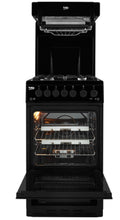 Beko KA52NEK - Black 4 Zone Gas Cooker - Manual cleaning - A energy