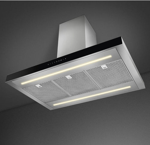 Smeg KBTI9L4VN - Stainless Steel 90cm Island Hood - 778m³/h - A Rated