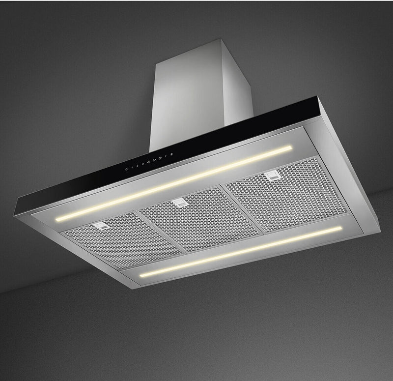 Smeg KBTI9L4VN - Stainless Steel 90cm Island Hood - 778m³/h - A Rated