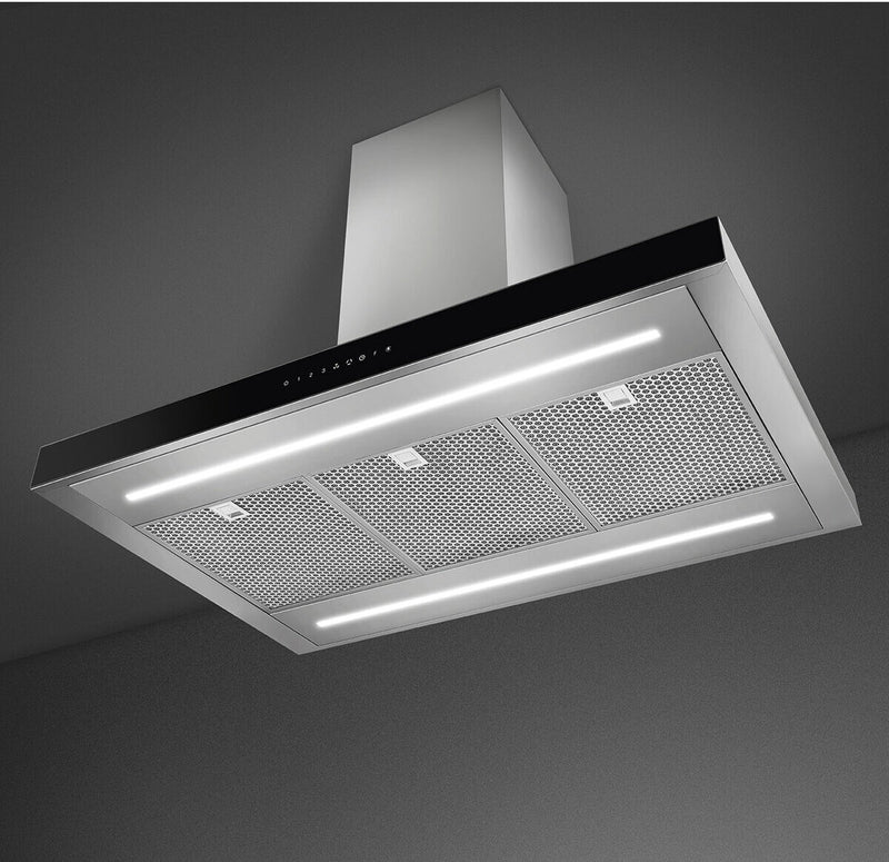 Smeg KBTI9L4VN - Stainless Steel 90cm Island Hood - 778m³/h - A Rated