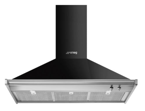 Smeg KD100HNE - Black Chimney Extractor Hood - A+ energy