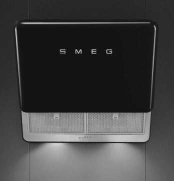 Smeg KFAB75BL - Black Chimney Extractor Hood - A+ energy