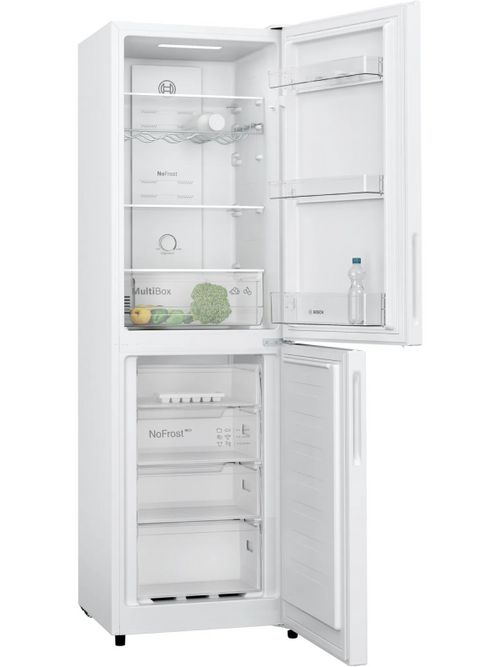 Bosch Series 2 KGN27NWEAG - White Freestanding Frost Free Fridge Freezer - E energy - Display