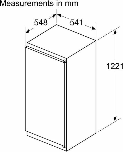 NEFF KI1411SE0G - White Integrated Larder Fridge - 204L - E Rated