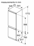 Bosch KIN86NSE0G - Integrated 60/40 Frost Free Fridge Freezer - E energy