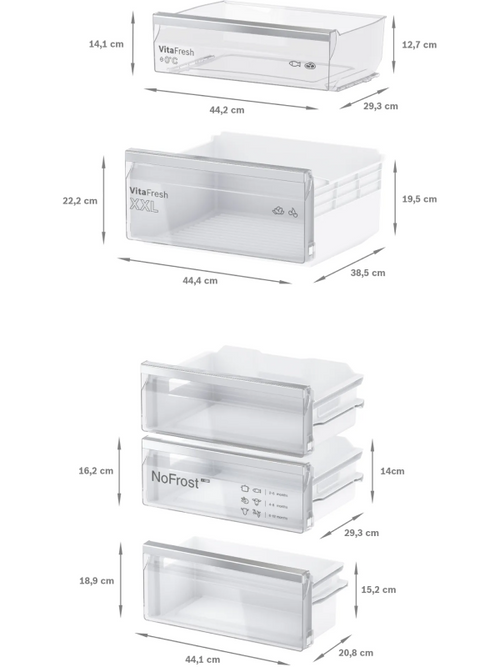 Bosch KIN96VFD0 - Integrated Frost Free Fridge Freezer - D energy