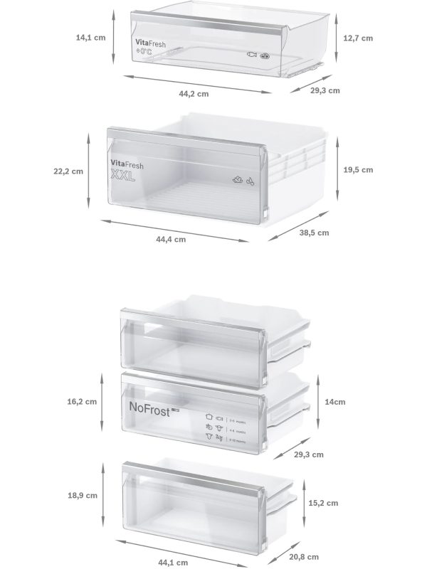 Bosch KIN96VFD0 - Integrated Frost Free Fridge Freezer - D energy